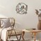 Metal Wall Art Bird on Tree Branch Silhouette Bird Art Decor for Living Room Garden Bedroom Office Home Wall Housewarming Party Decor(Retro Color)